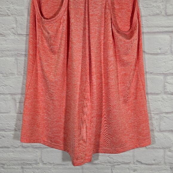 M Womens Orange Racerback Workout Muscle Tank Top Size S Yoga Mesh Running Flowy - Picture 7 of 9